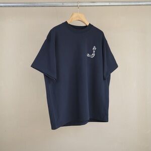 Jacquemus Navy Tee with Artistic Detail